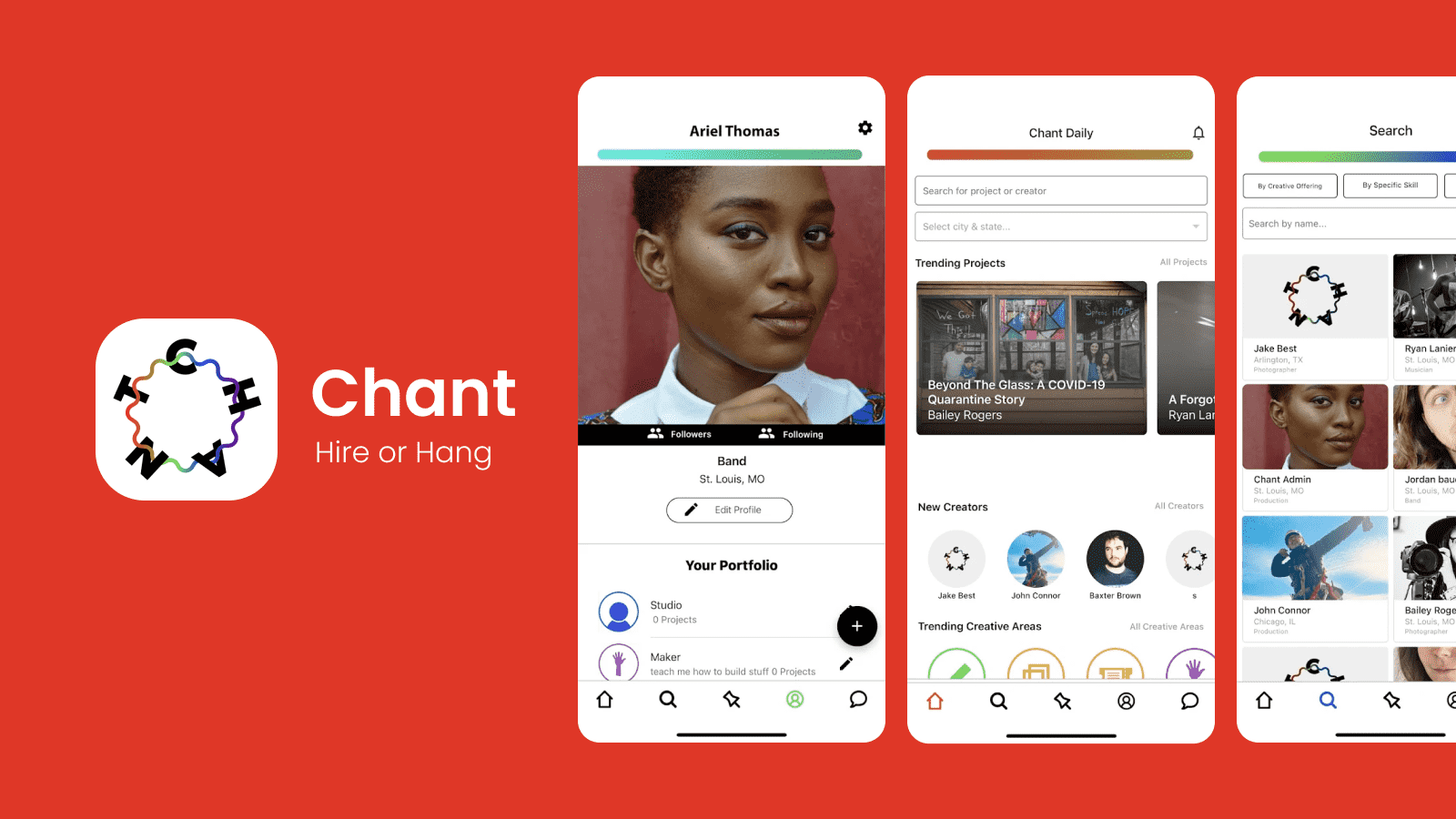 Chant app - Hire or Hang