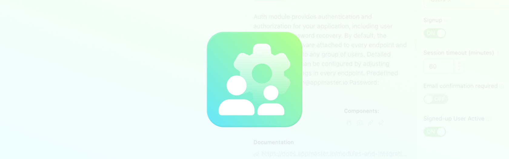 AppMaster.io | Auth (user authorization)